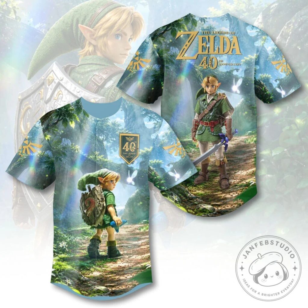 The Legend of Zelda 40th Anniversary Link Baseball Jersey