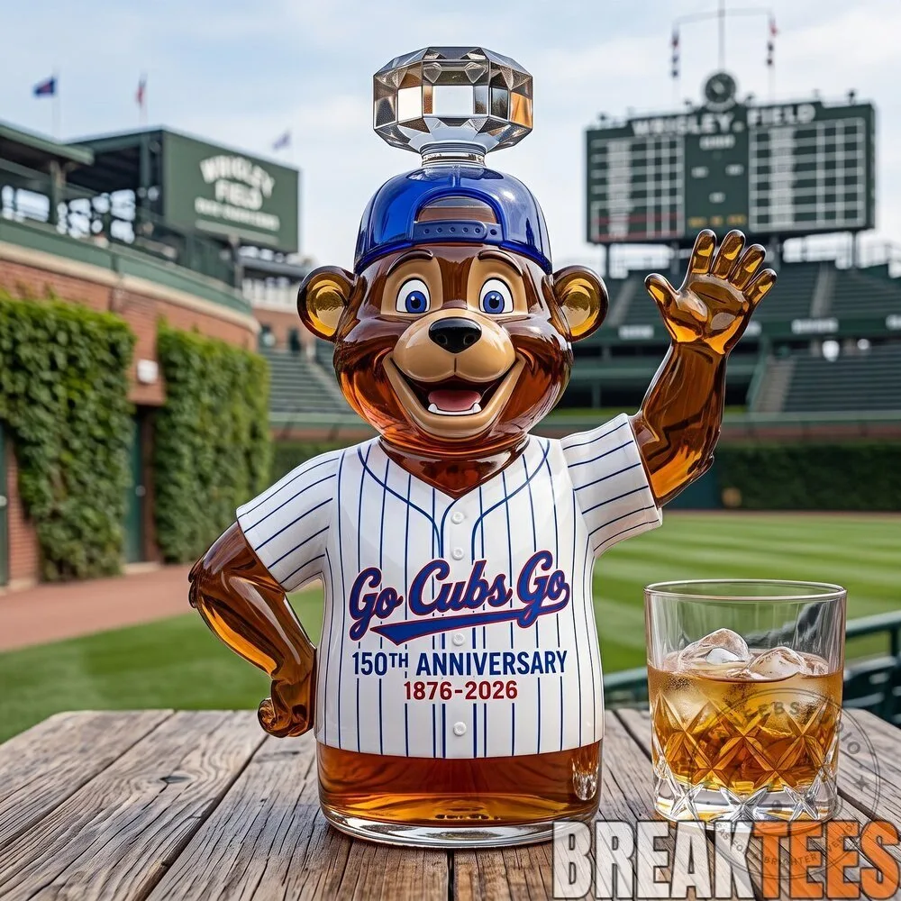 Chicago Cubs Clark the Cub 150th Anniversary Whiskey Decanter Bottle