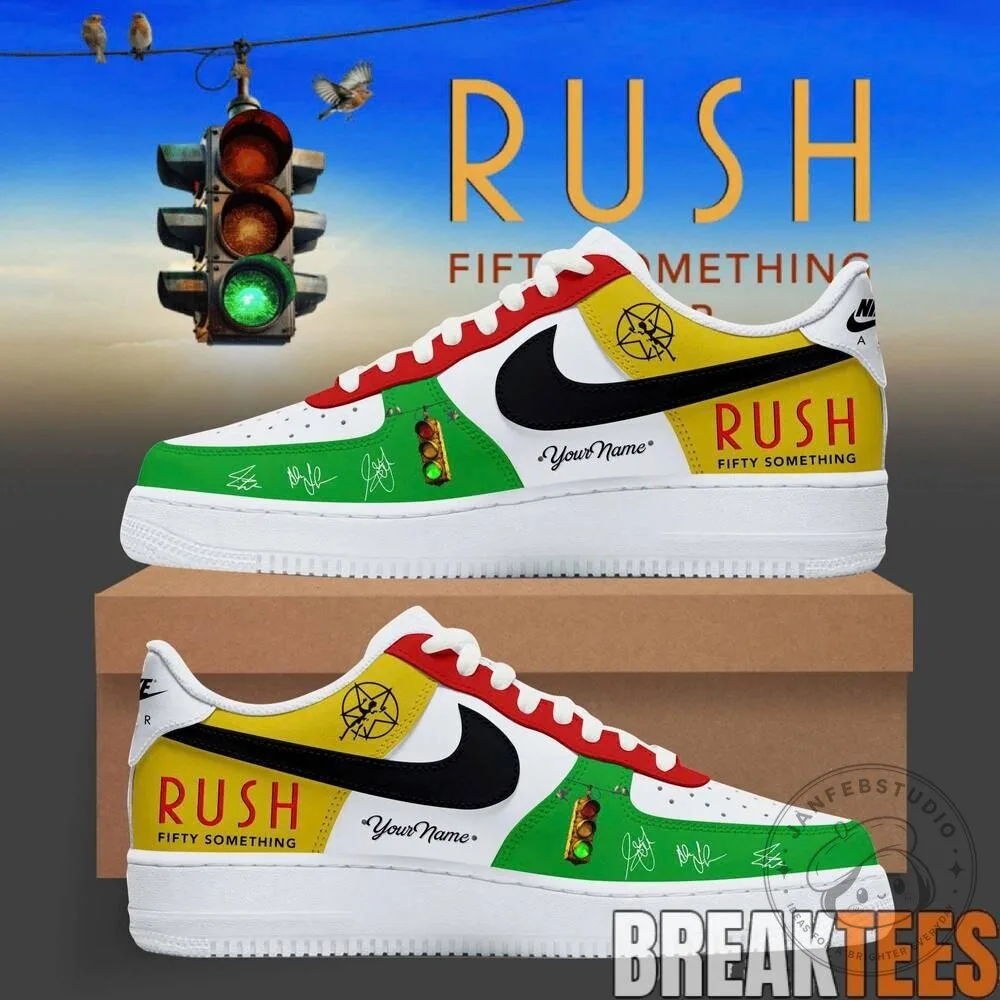 Rush Fifty Something Tour 2026 Retro Colorblock Custom Sneakers