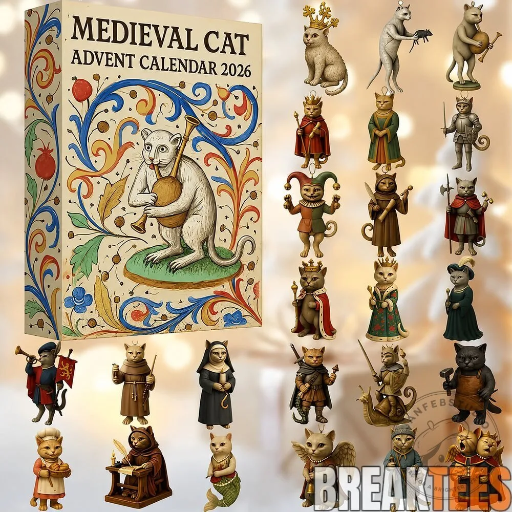 Medieval Cat Advent Calendar 2026 with 24 Unique Feline Figurines