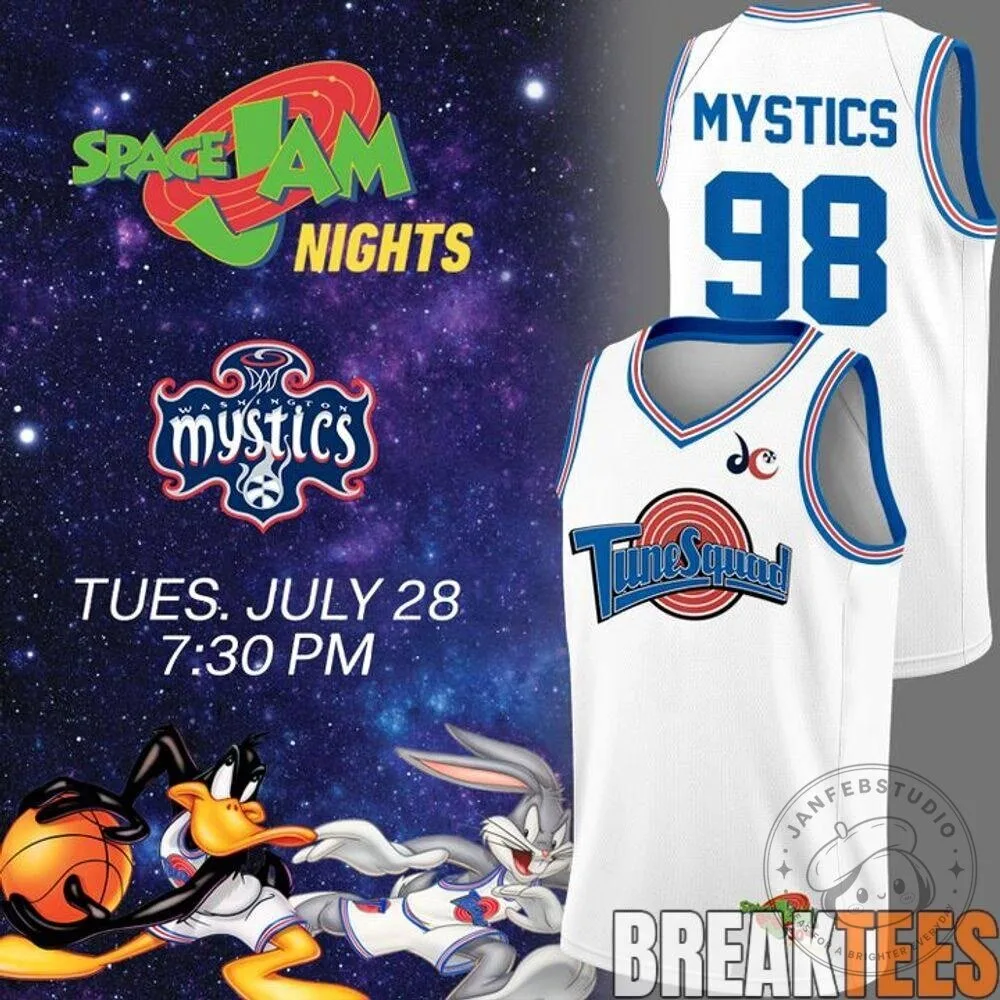 Washington Mystics Tune Squad Space Jam Nights Basketball Jersey