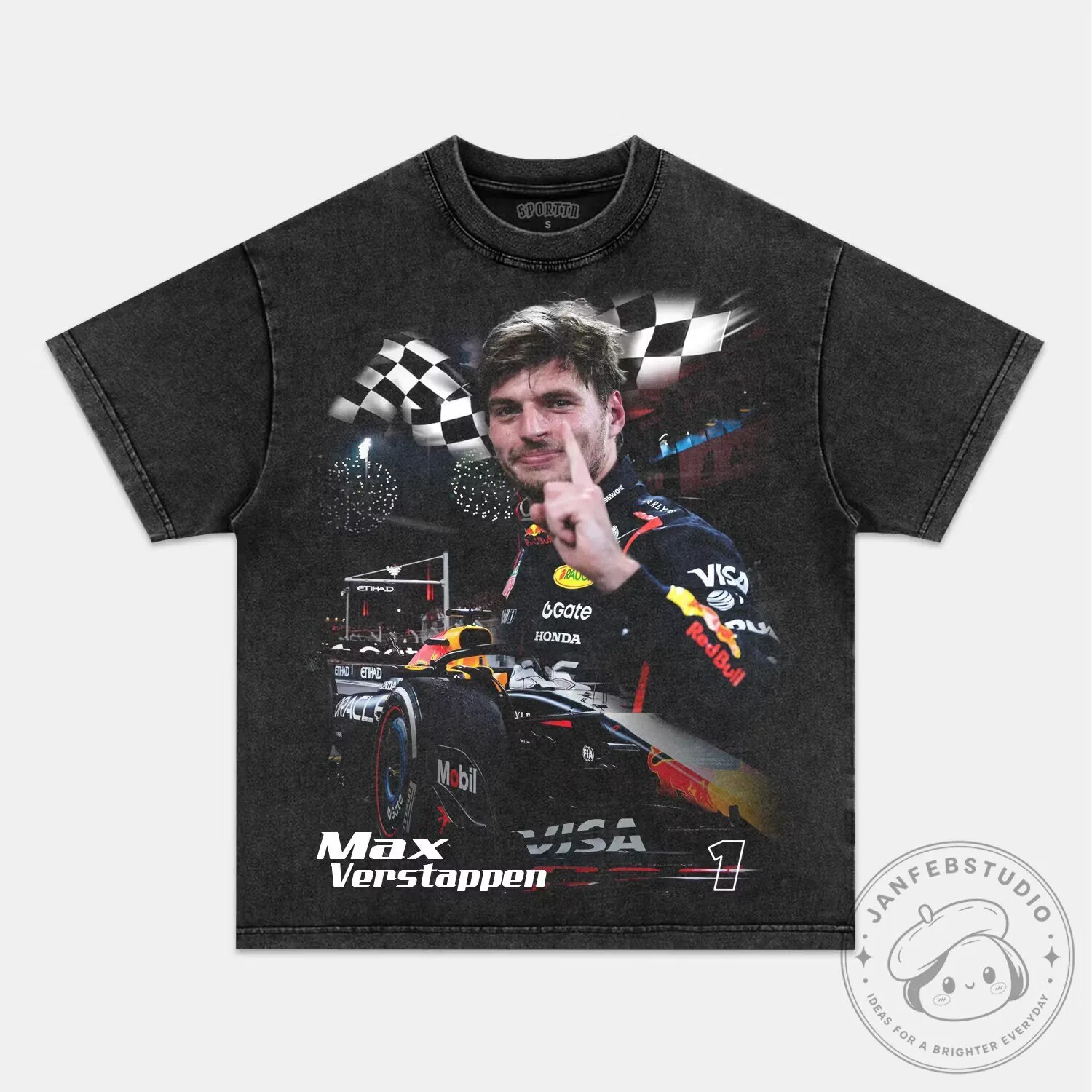 Formula One Champion Max Verstappen Graphic Tee Shirt