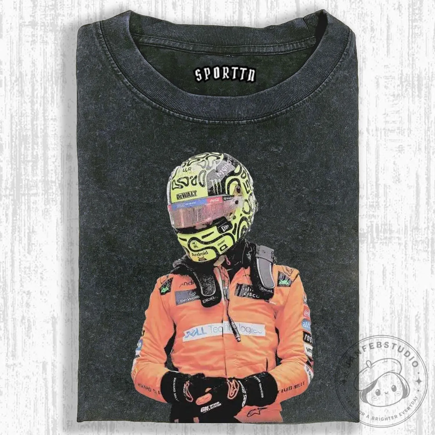 Lando Norris Formula One Racing Driver Black T-Shirt