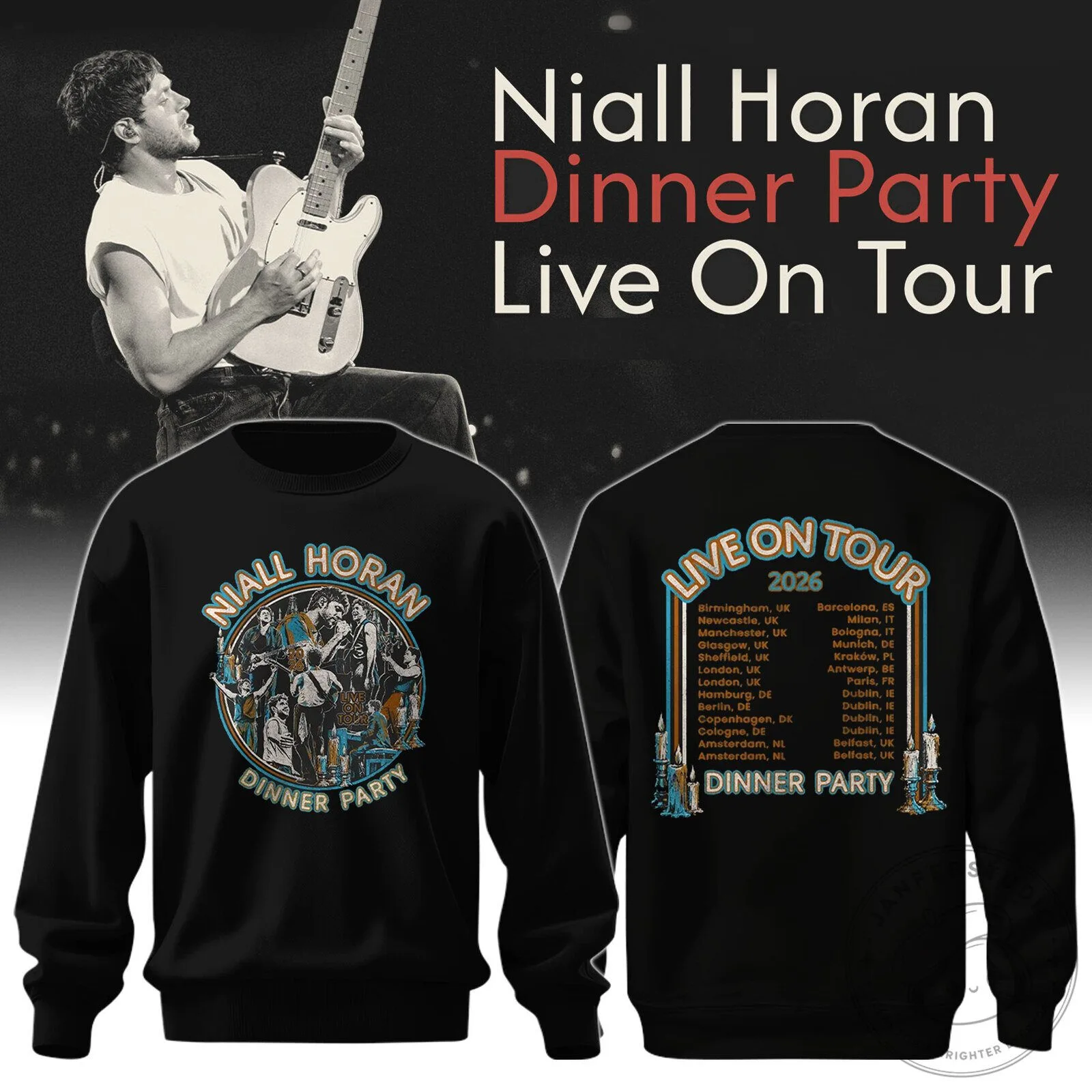 Niall Horan The Show Live On Tour 2026 Dinner Party Sweatshirt
