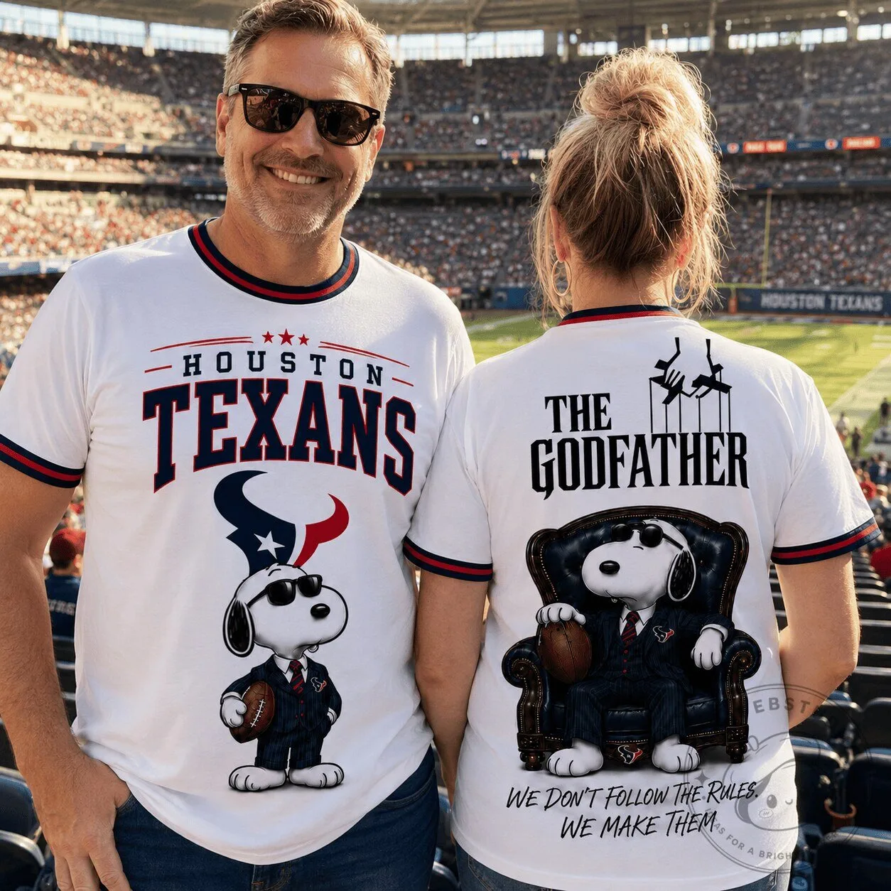 Houston Texans Football Snoopy The Godfather Rule Maker Game Day T-Shirt