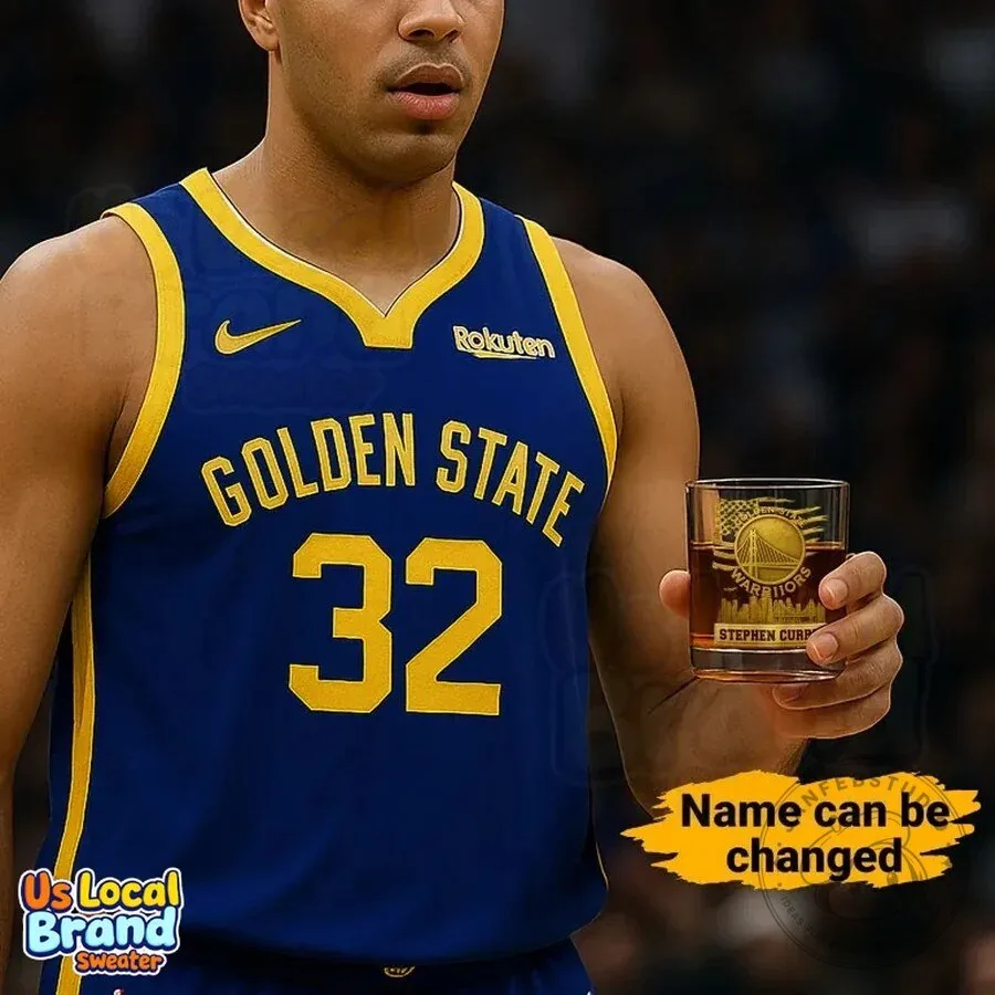 Golden State Warriors Stephen Curry Basketball Team Whiskey Drinking Glass 9 Golden State Warriors Stephen Curry Basketball Team Whiskey Drinking Glass