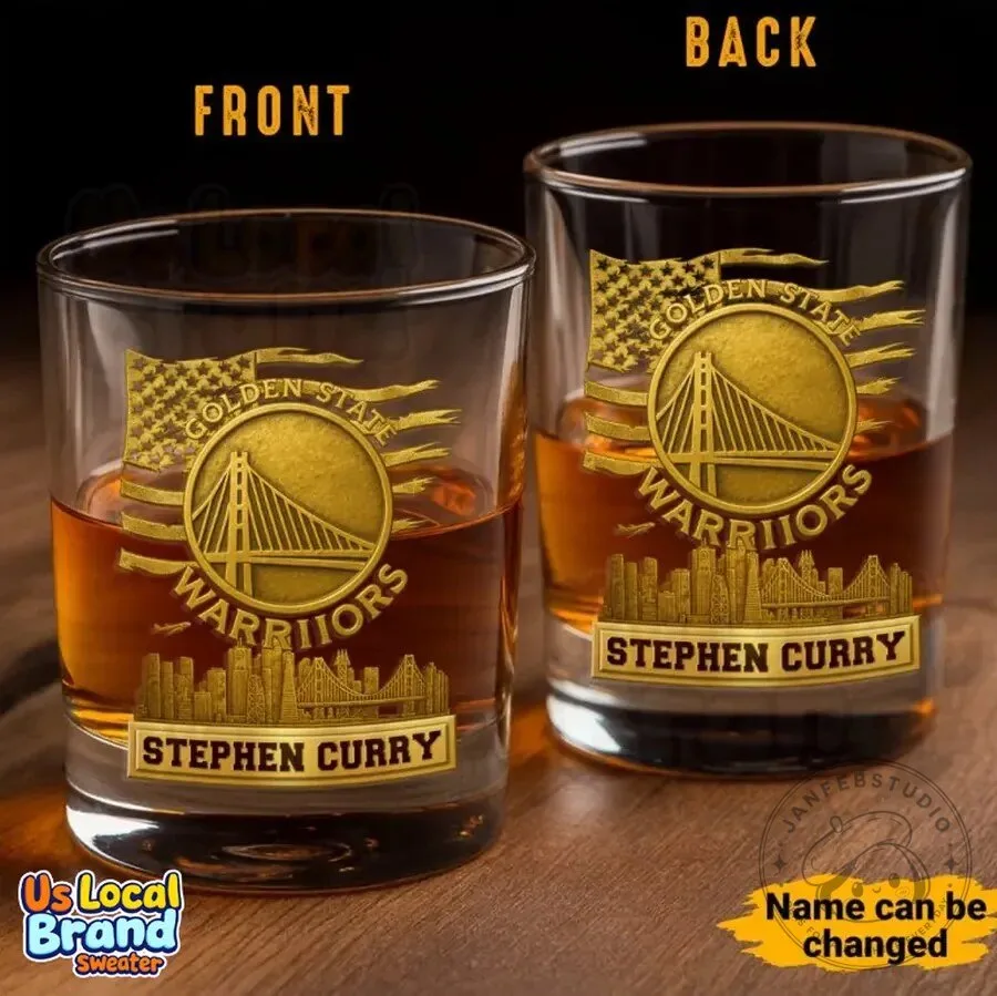 Golden State Warriors Stephen Curry Basketball Team Whiskey Drinking Glass 10 Golden State Warriors Stephen Curry Basketball Team Whiskey Drinking Glass