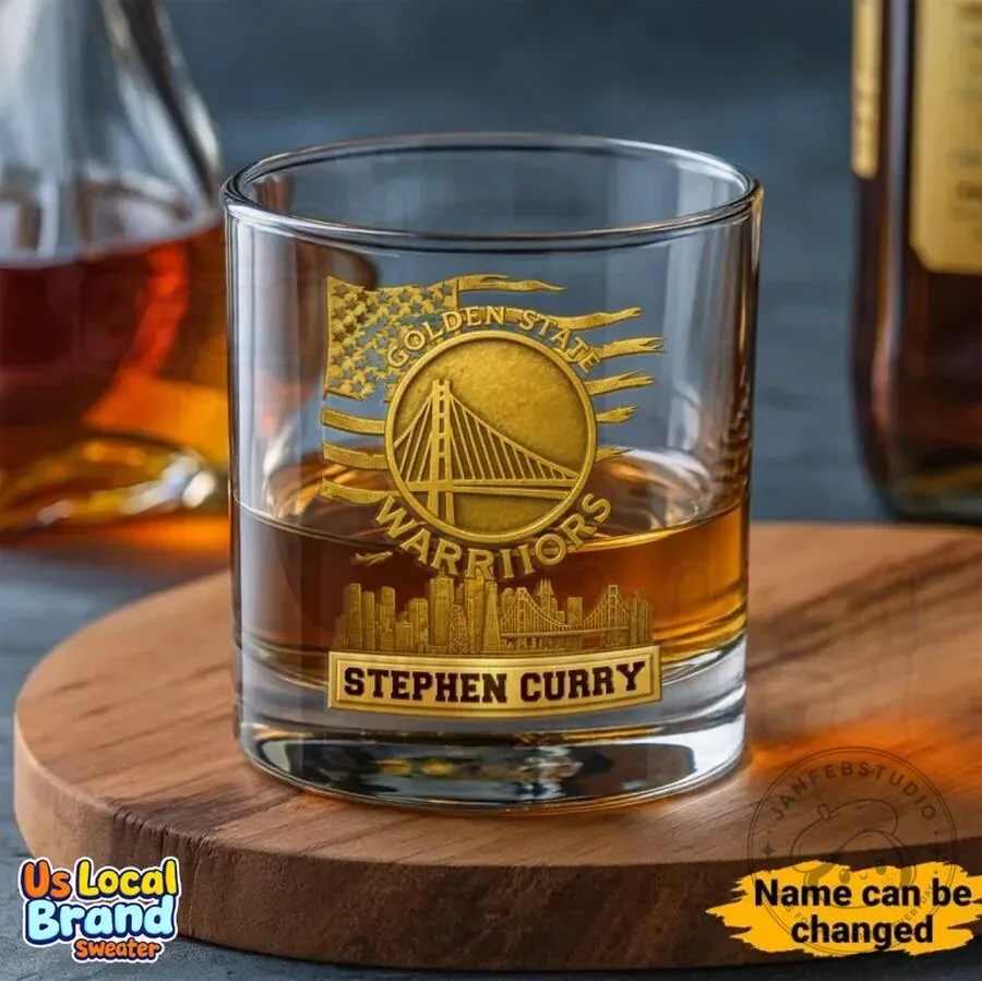 Golden State Warriors Stephen Curry Basketball Team Whiskey Drinking Glass 11 Golden State Warriors Stephen Curry Basketball Team Whiskey Drinking Glass