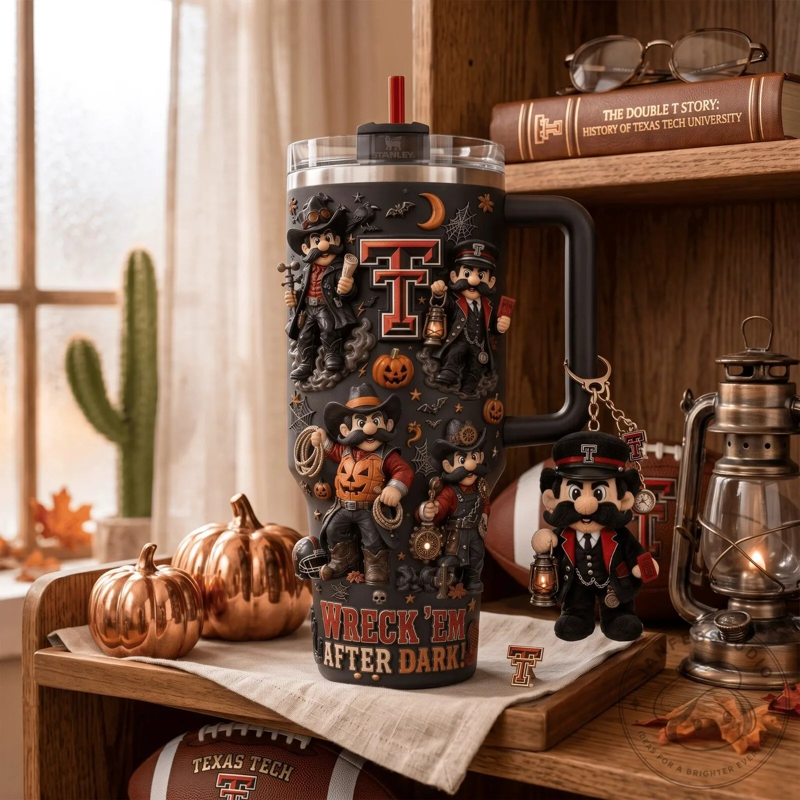 Texas Tech University Halloween Wreck 'Em After Dark Stanley Tumbler