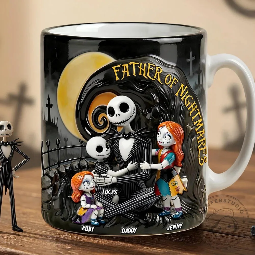 Father of Nightmares Jack Skellington Sally Personalized Family Coffee Mug