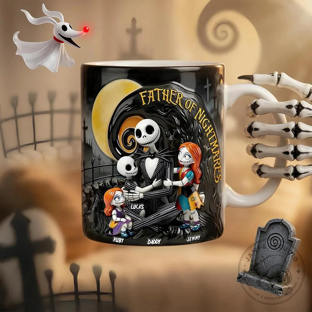 Father of Nightmares Jack Skellington Sally Personalized Family Coffee Mug 7 Father of Nightmares Jack Skellington Sally Personalized Family Coffee Mug