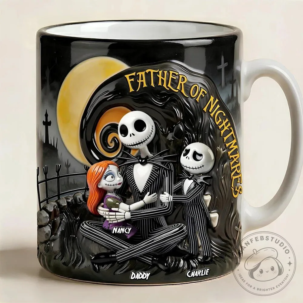 Father of Nightmares Jack Skellington Sally Personalized Family Coffee Mug 8 Father of Nightmares Jack Skellington Sally Personalized Family Coffee Mug