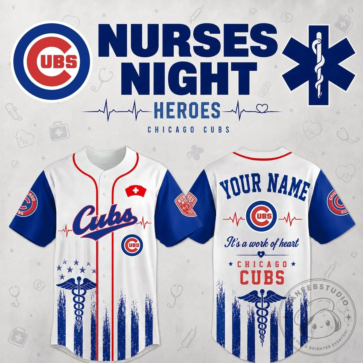 Chicago Cubs Nurses Night Baseball Jersey
