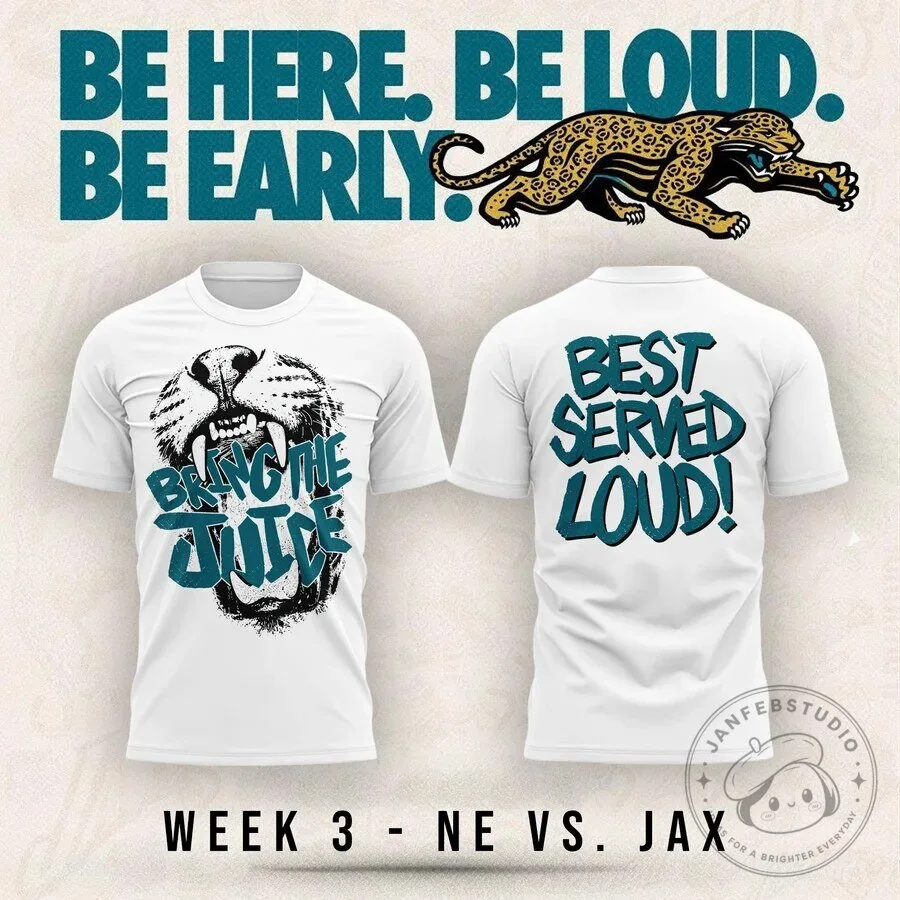Jacksonville Jaguars "Bring The Juice" White Football Fan T-Shirt