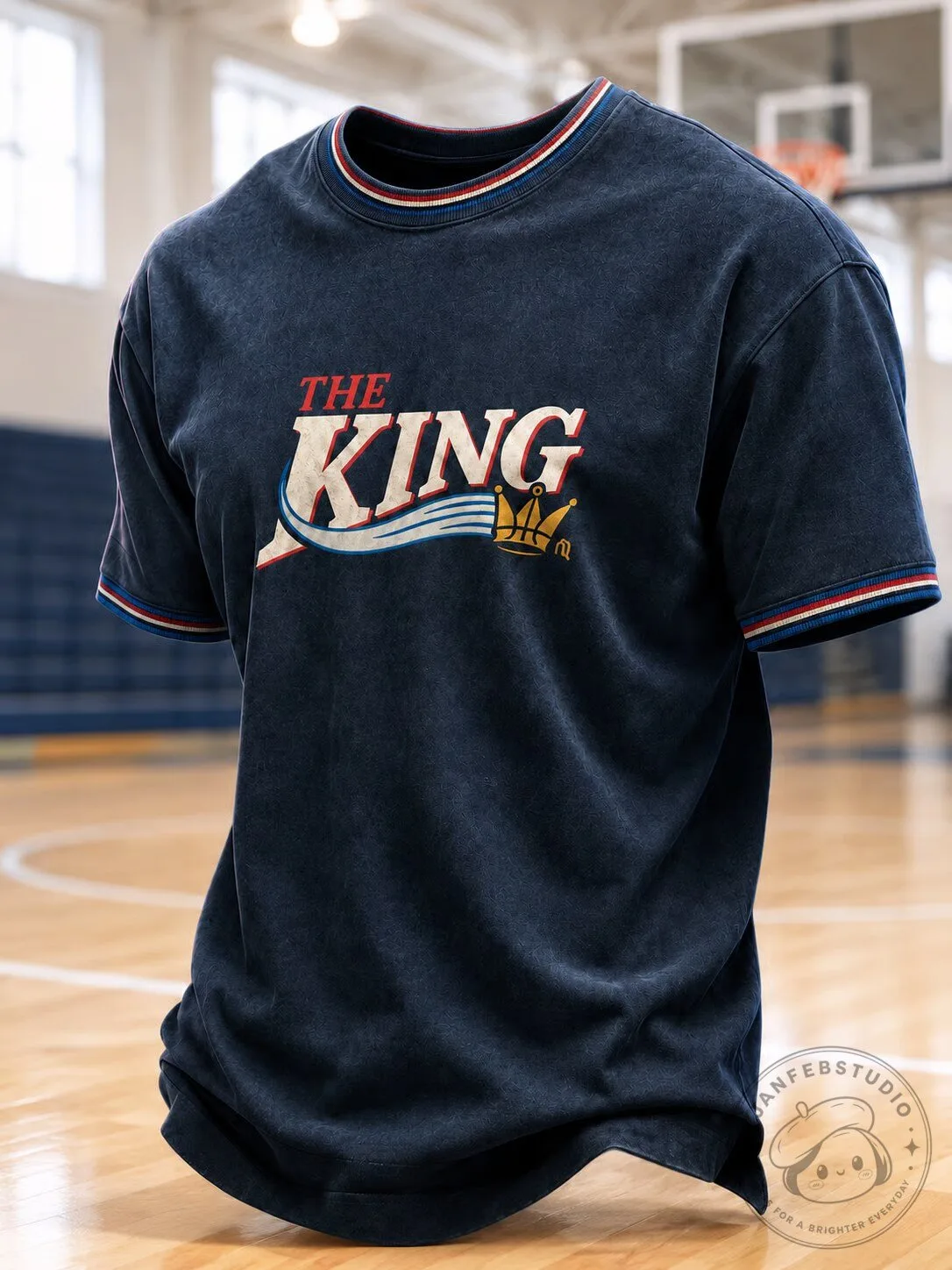 Philly The King Vintage Style Washed Graphic T-Shirt