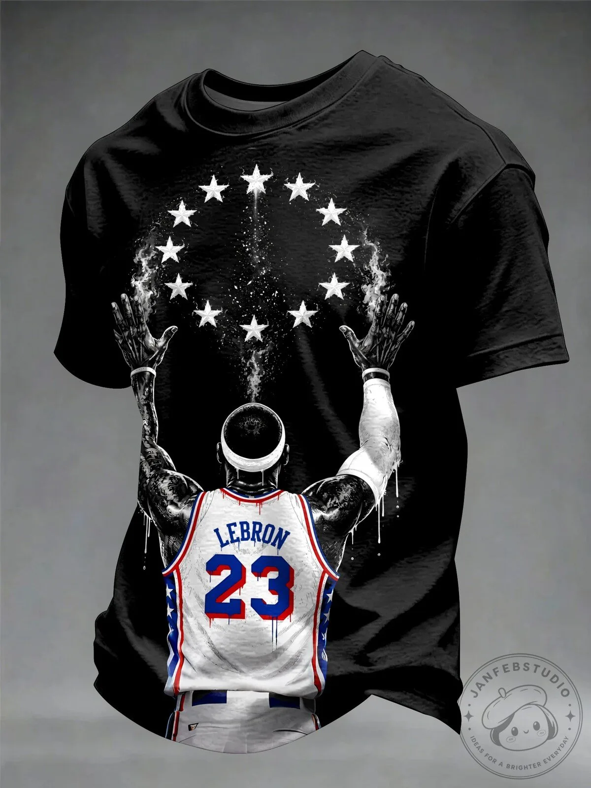 LeBron James The King in Philly Basketball Fan T-Shirt