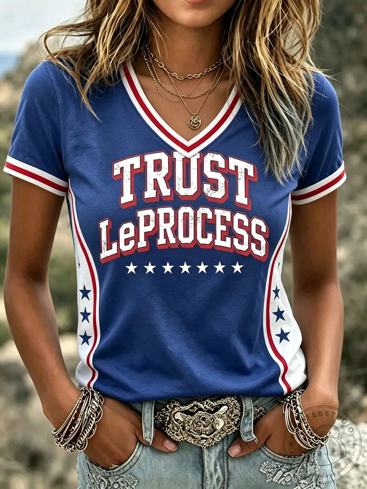 Philly Trust The Process Basketball Fan V-Neck T-Shirt