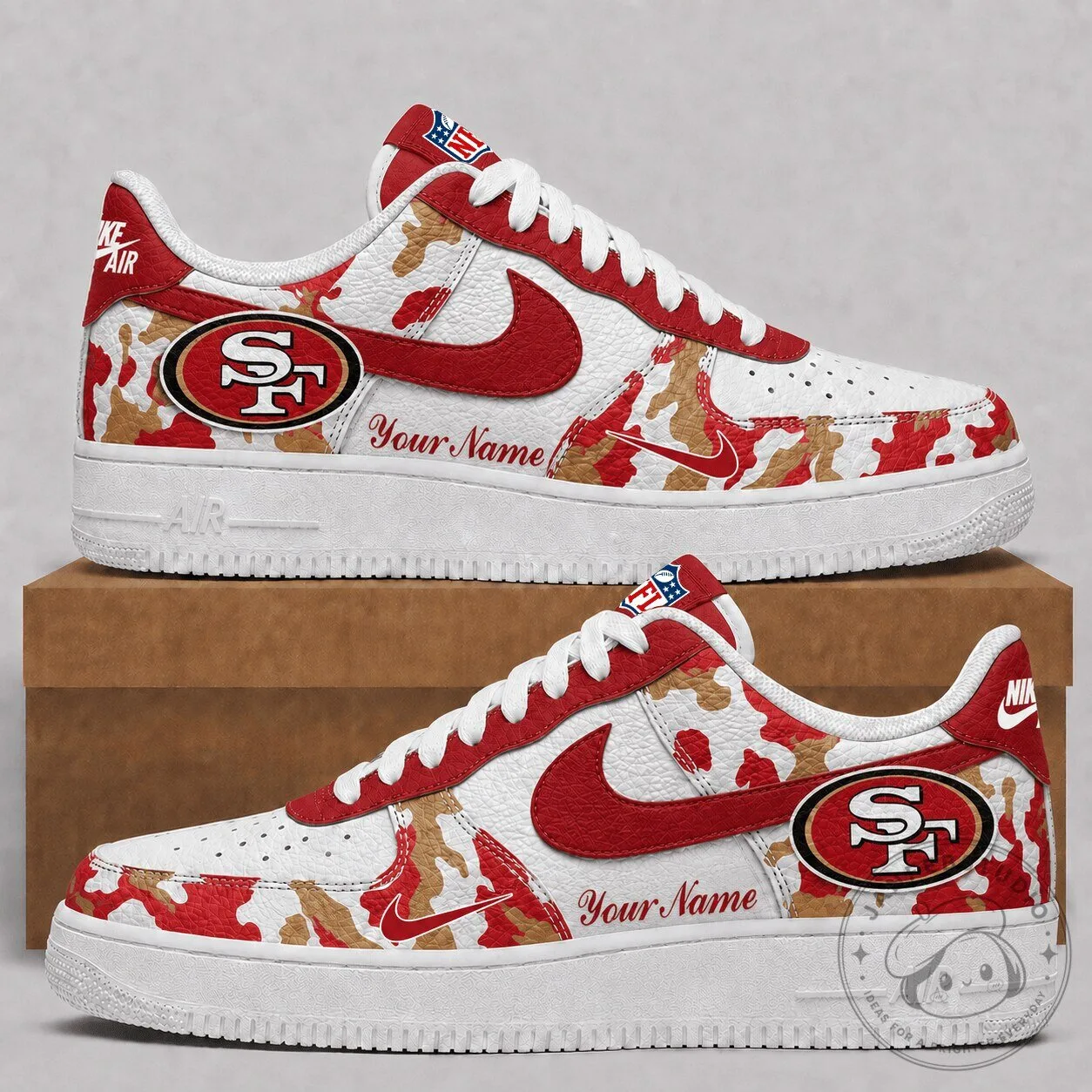 San Francisco 49ers NFL Team Camouflage Low Top Shoes