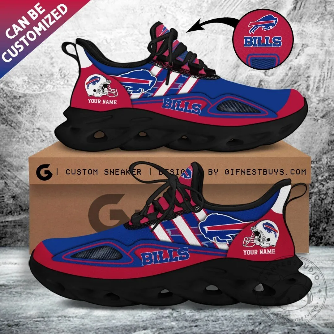 Buffalo Bills Max Soul Custom Name Running Shoes