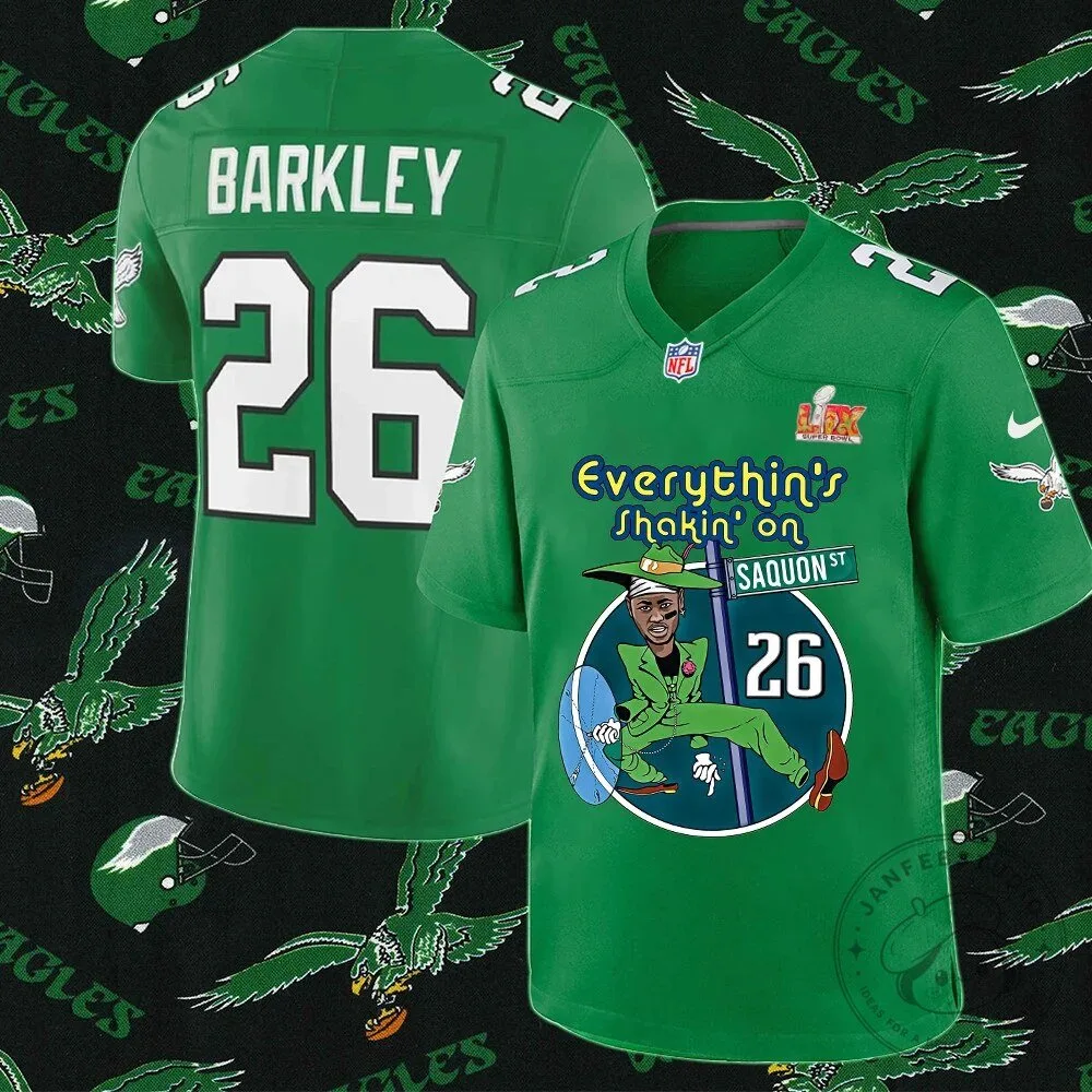 Philly Saquon Barkley Philadelphia Eagles Super Bowl LIX 2025 Football Jersey