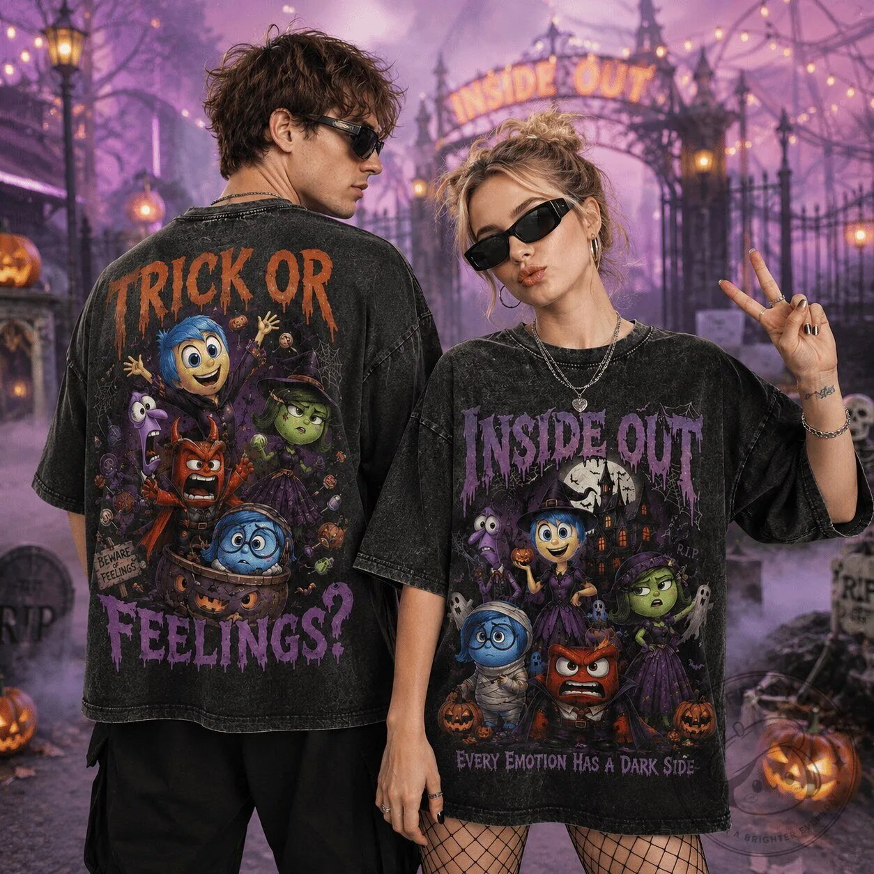 Inside Out Halloween Lover Shirt, Every Emotion Has a Dark Side, Trick or Feelings T-Shirt