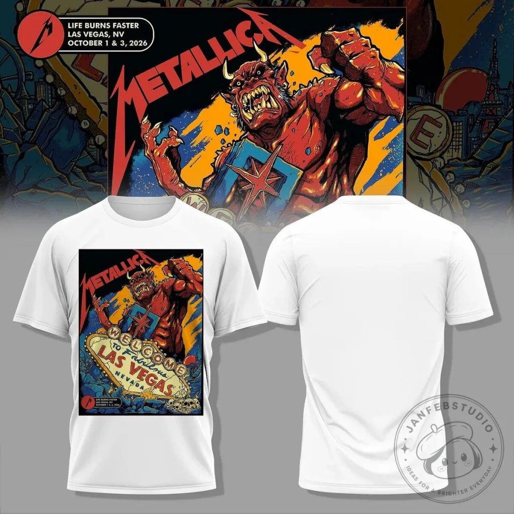 Life Burns Faster T-Shirt for Metallica M72 World Tour in Las Vegas