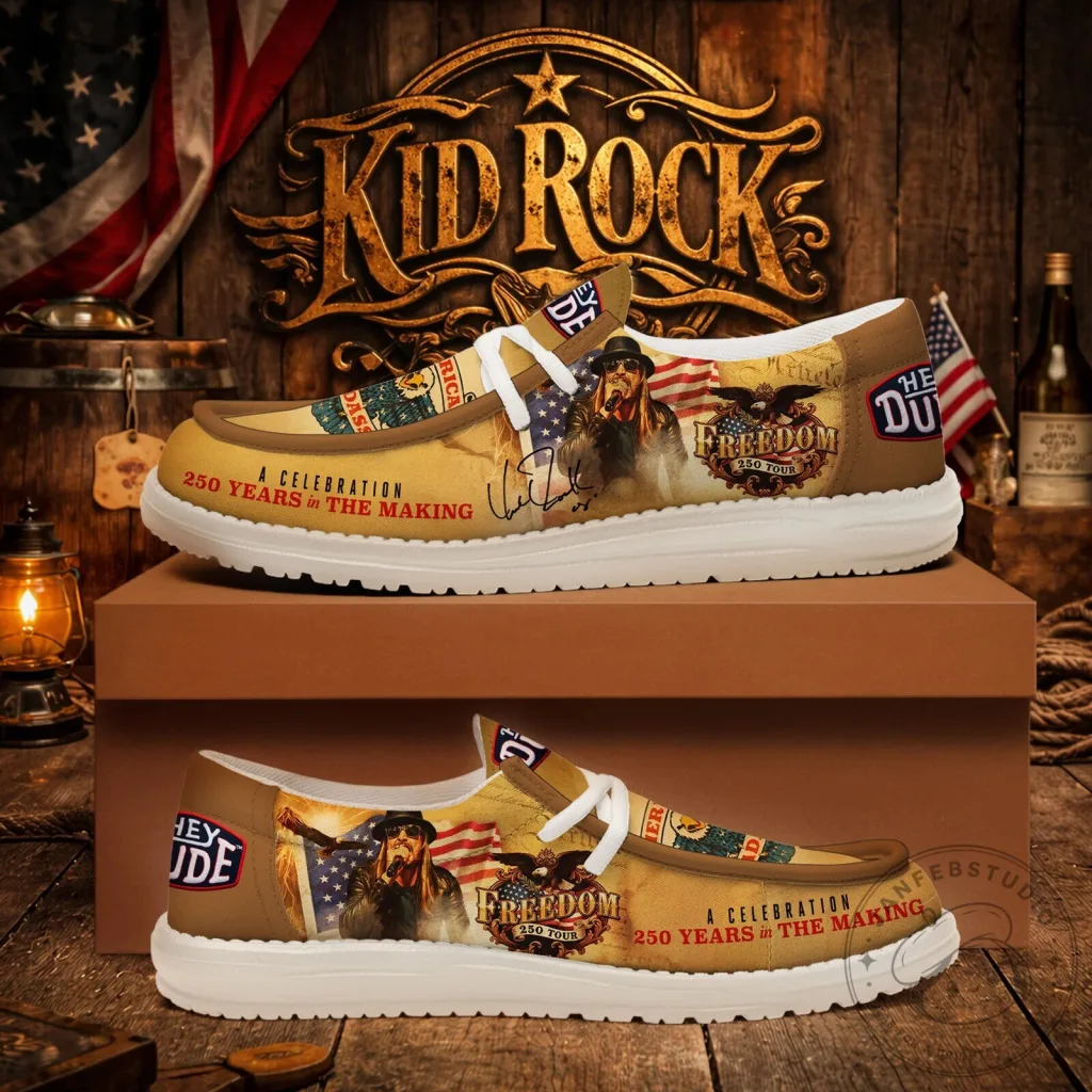 Kid Rock Freedom 250 Tour Americana Print Loafer Shoes