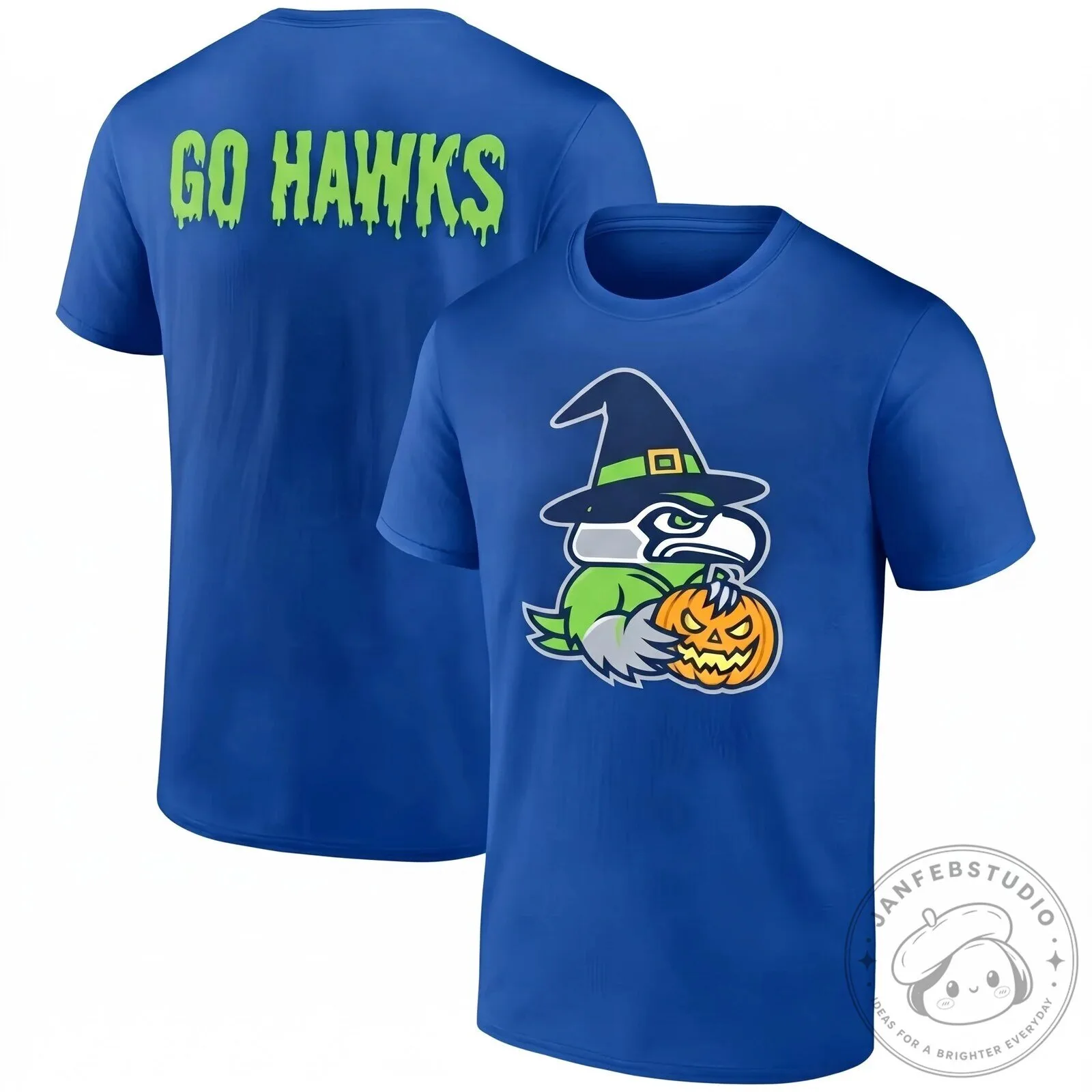 Seattle Seahawks Halloween Witch Mascot Holding Pumpkin Black T-Shirt 14 Seattle Seahawks Halloween Witch Mascot Holding Pumpkin Black T-Shirt