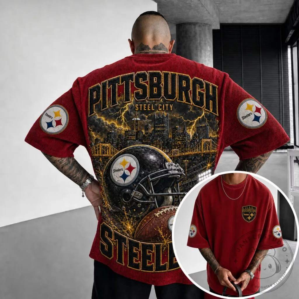 Pittsburgh Football Steel City Steelers Vintage Corduroy T-Shirt