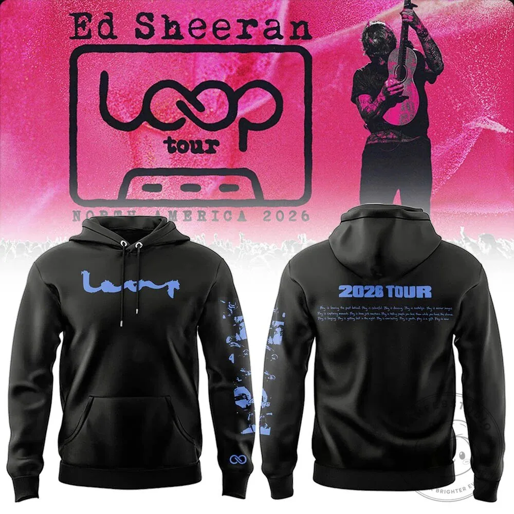 Ed Sheeran Loop Tour North America 2026 Black Hoodie