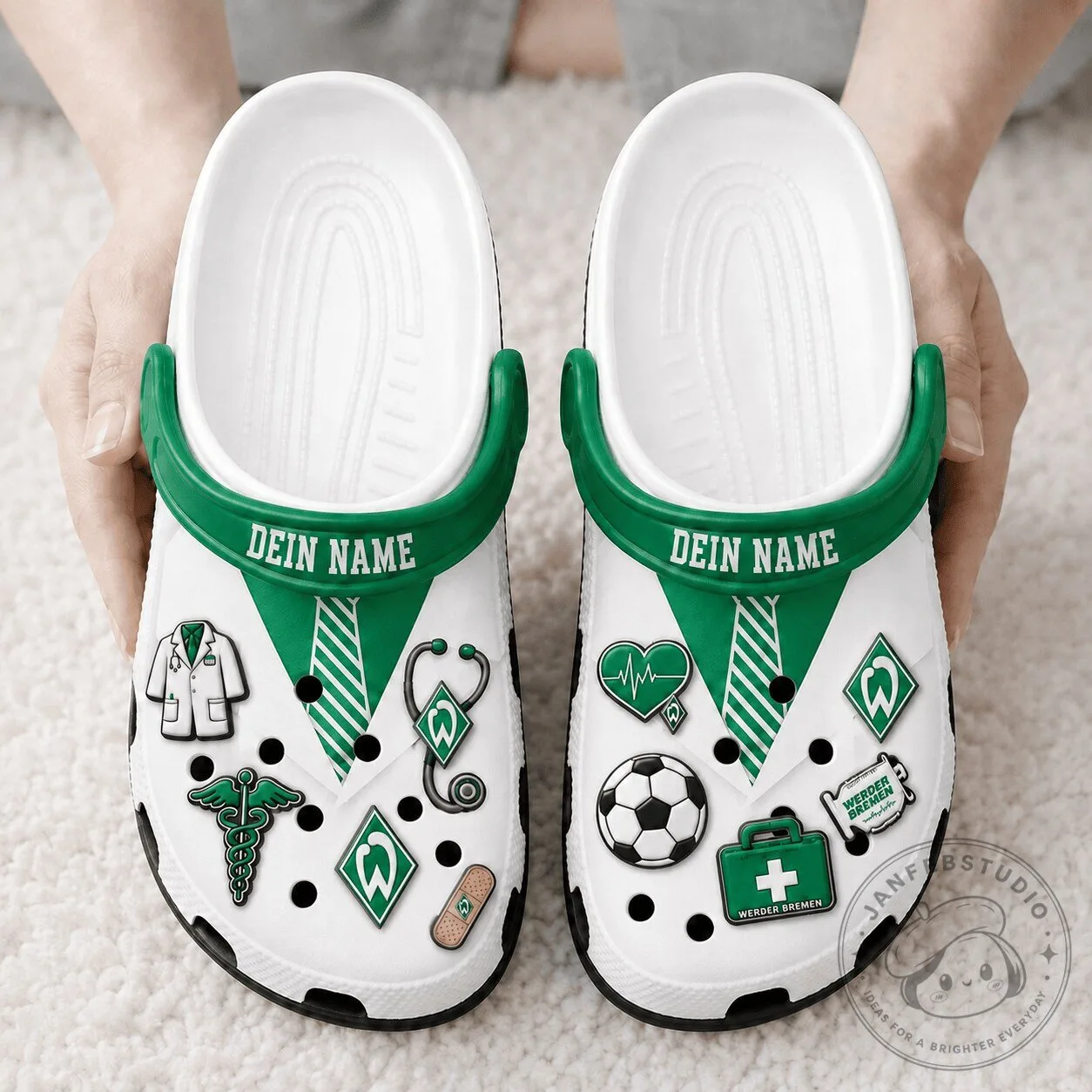 Werder Bremen Bundesliga Personalized Name Football Club Fan Shoes