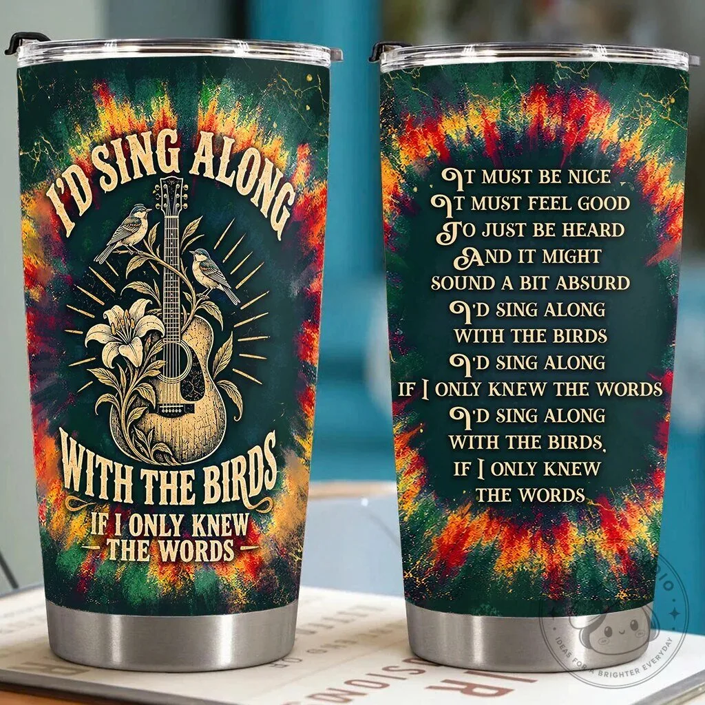I'd Sing Along With The Birds Lyrics Tumbler - Billy Strings Music Fan Gift