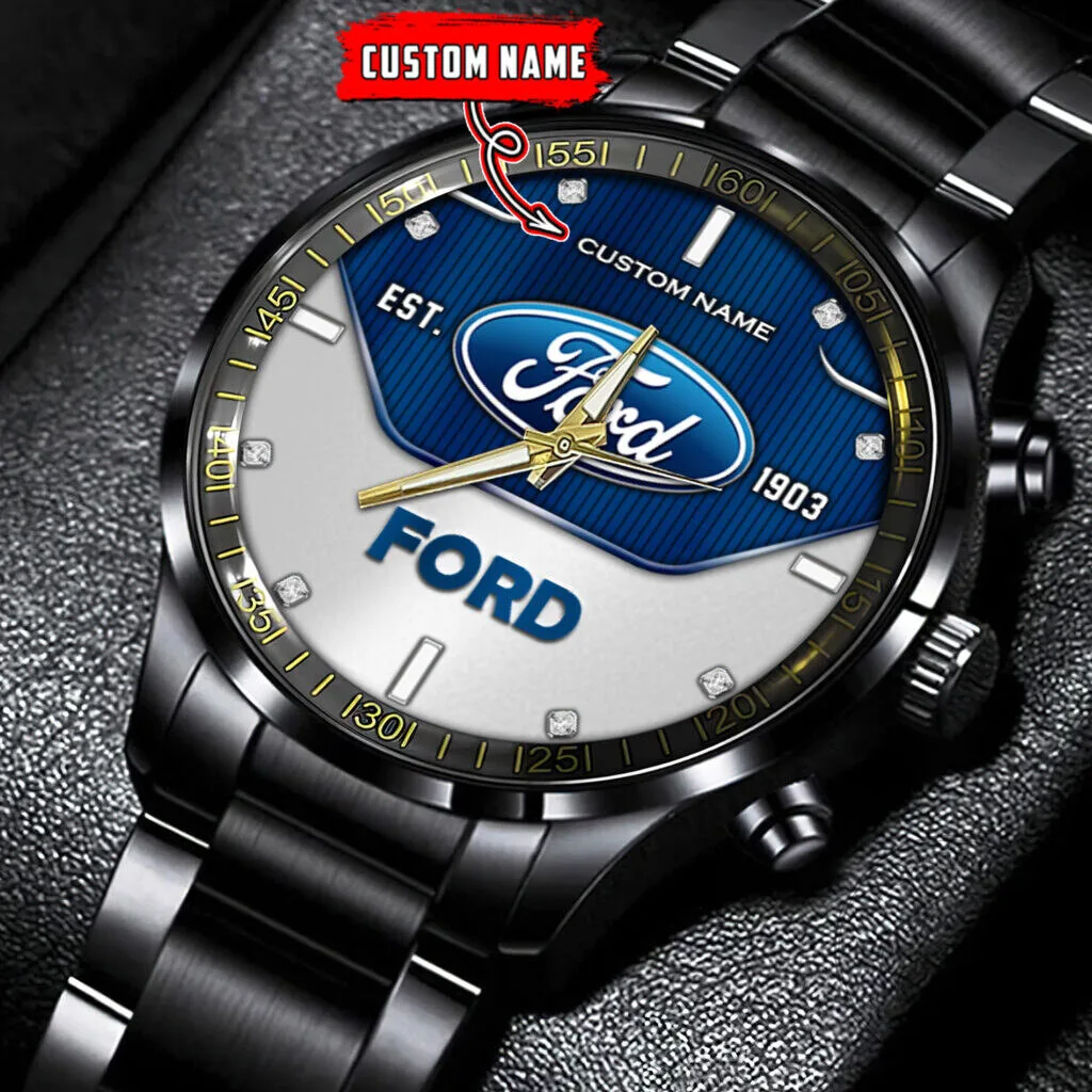 Ford Motor Company Custom Name Black Fashion Sport Watch