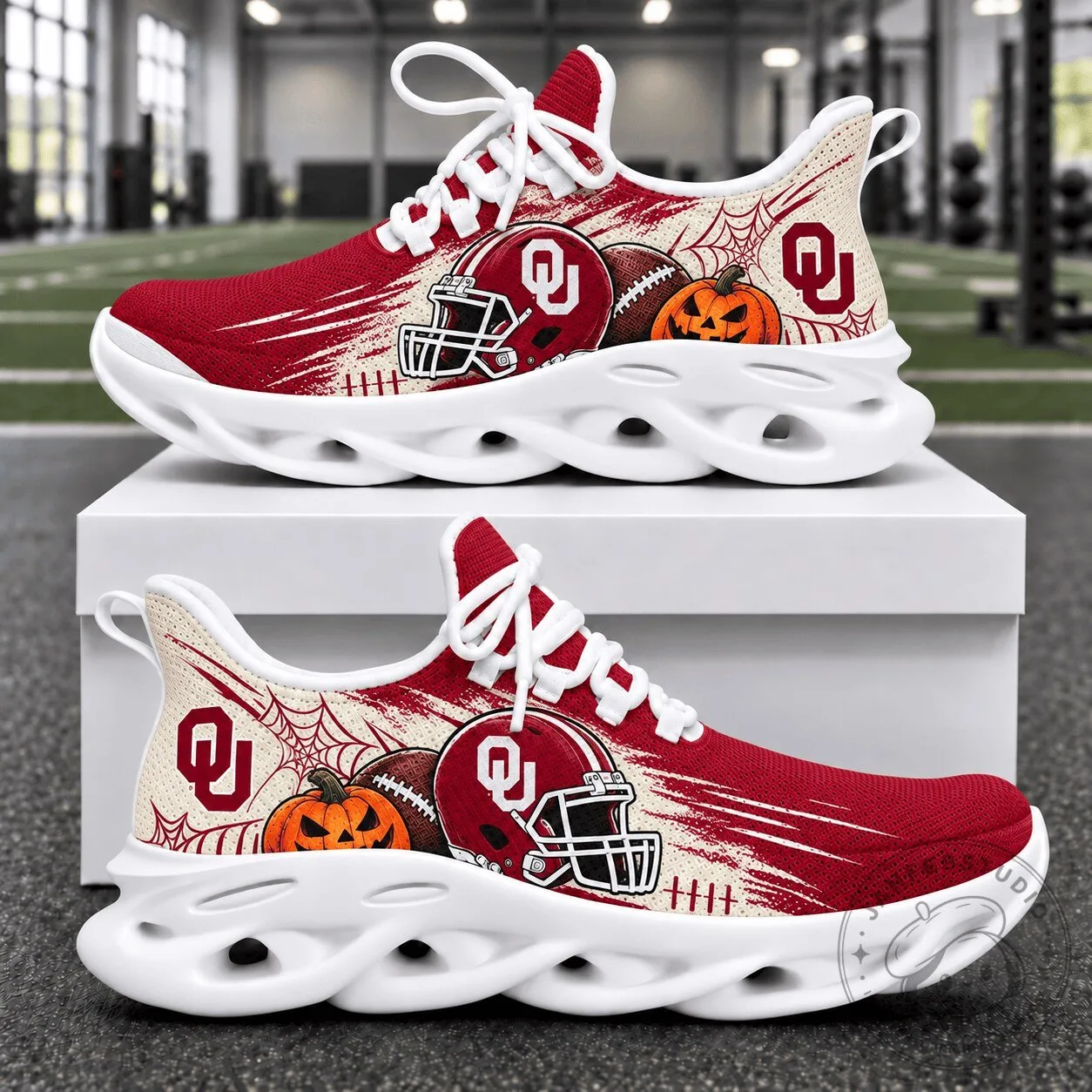 Oklahoma Sooners Halloween Football Team Chunky Sneakers