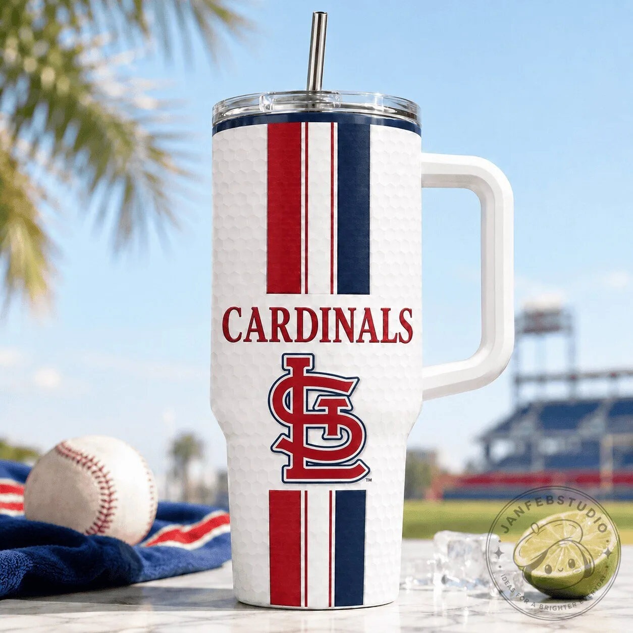 St. Louis Cardinals Baseball Team Stainless Steel Tumbler