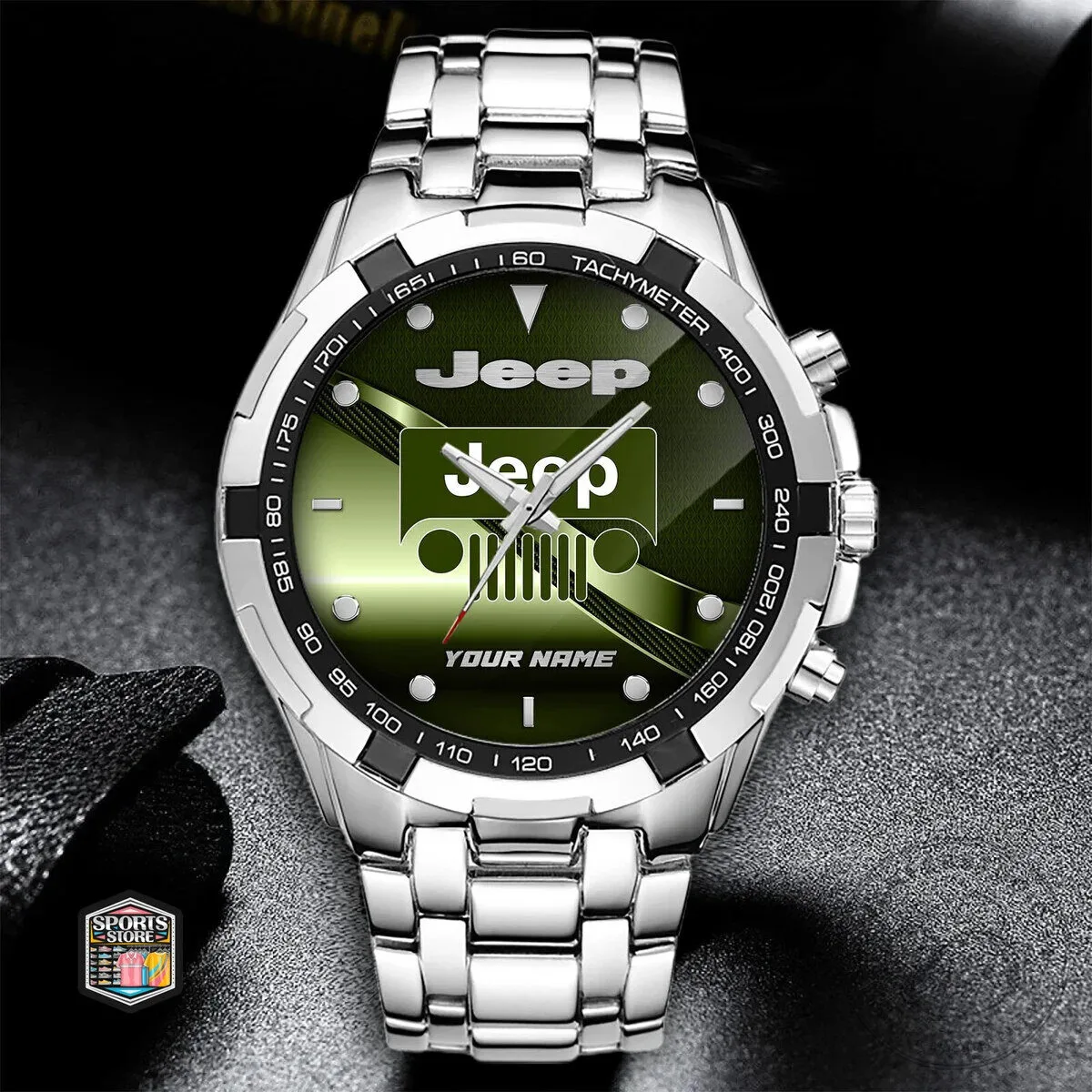 Jeep Logo Custom Name Elegant Fashion Design Stainless Steel Watch 13 Jeep Logo Custom Name Elegant Fashion Design Stainless Steel Watch