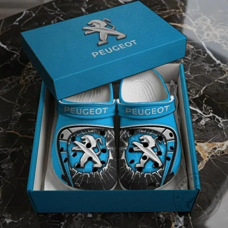 Peugeot Car Logo Classic Blue Crocs Shoes
