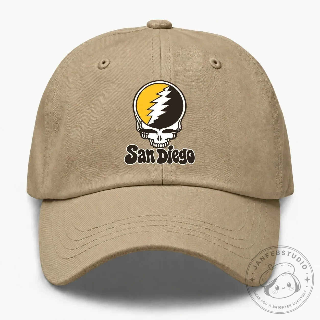Grateful Dead San Diego Stealie Skull Baseball Cap Hat