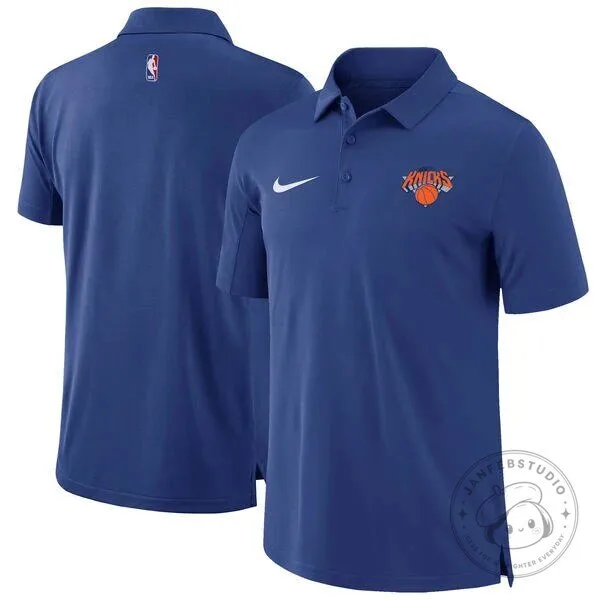 New York Knicks Nike Royal Blue Team Logo Performance Polo Shirt