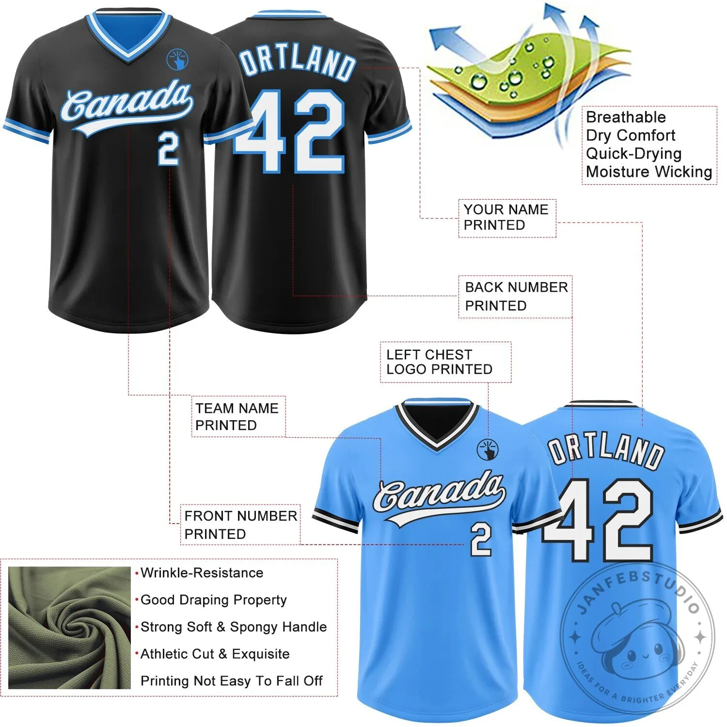 Custom Reversible Baseball Jersey with Your Team Name and Number in Black and Blue 15 Custom Reversible Baseball Jersey with Your Team Name and Number in Black and Blue