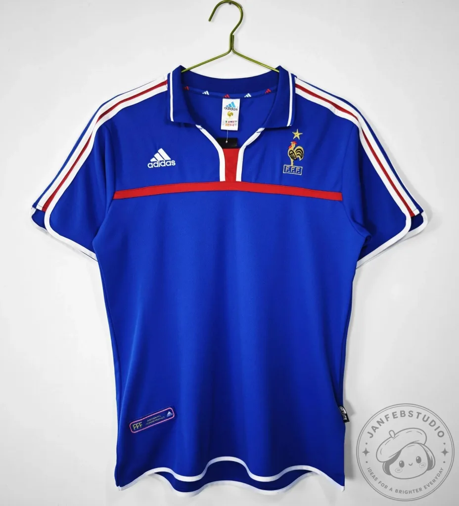 France National Football Team 2000 Home Retro Soccer Jersey