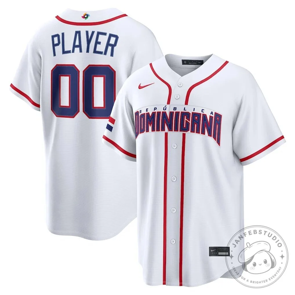Dominican Republic World Baseball Classic Home Stadium Baseball Jersey