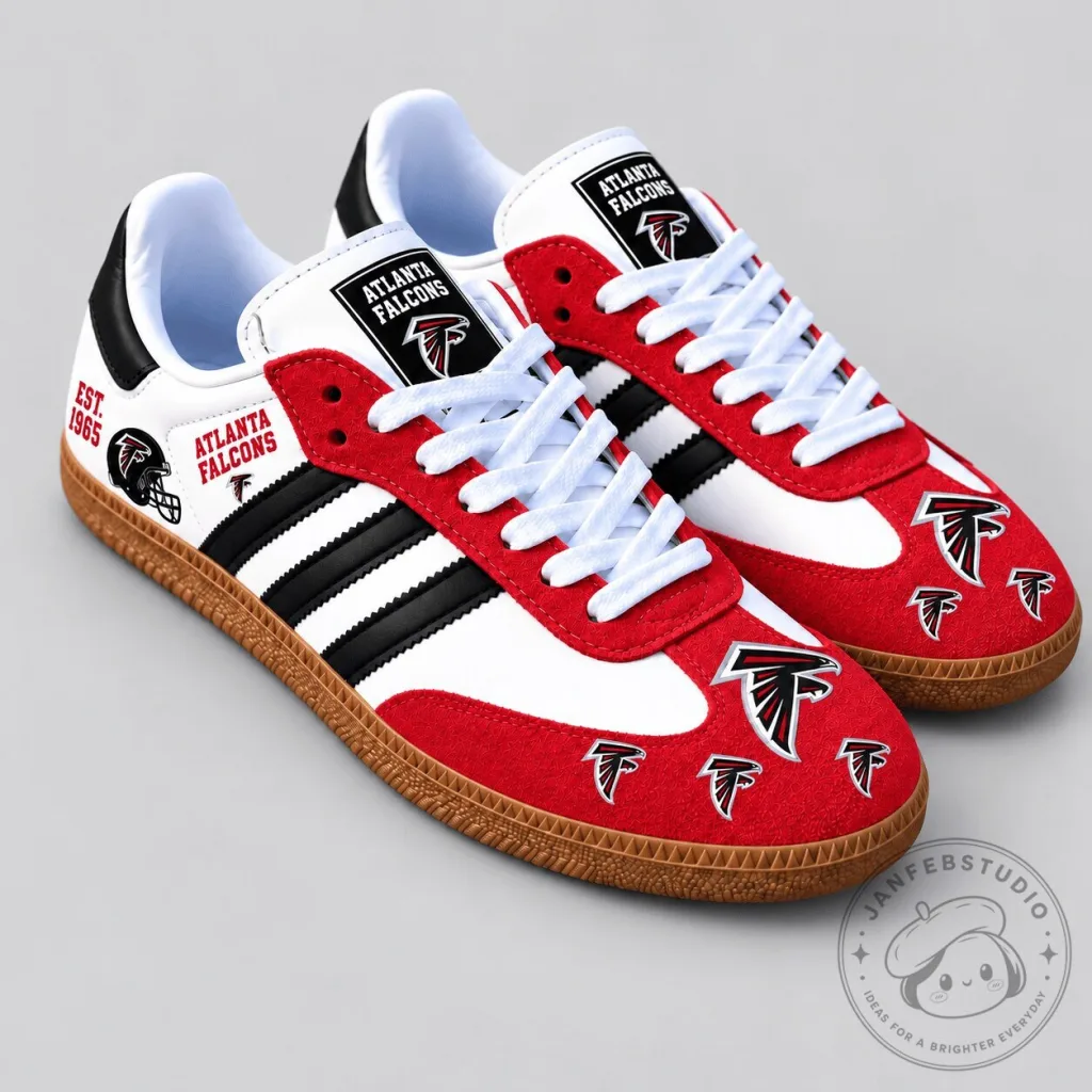 Atlanta Falcons National Football League Team Spirit Heritage Samba Shoes