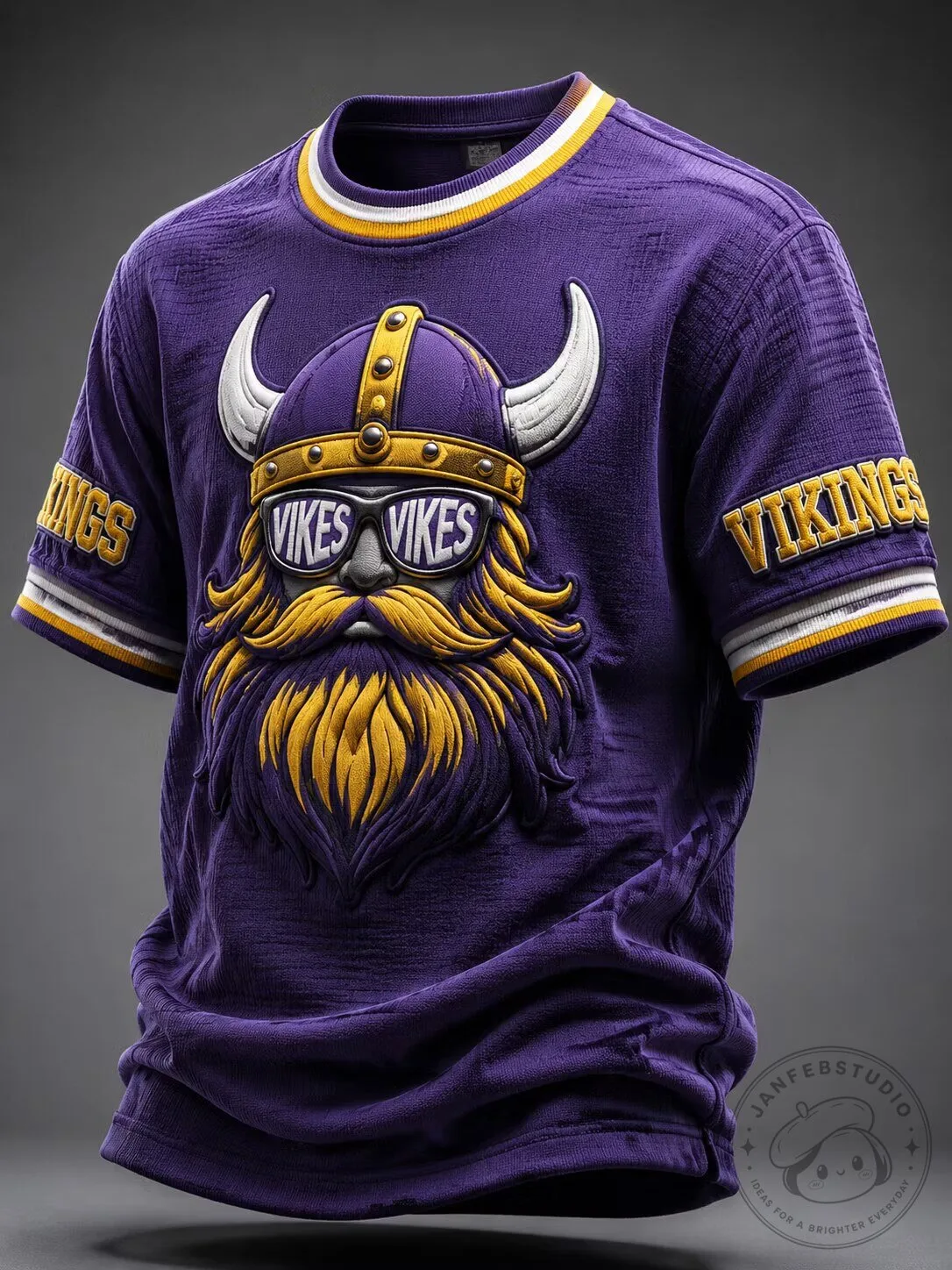 Minnesota Vikings Football Team Mascot Purple T-Shirt 1 Minnesota Vikings Football Team Mascot Purple T-Shirt