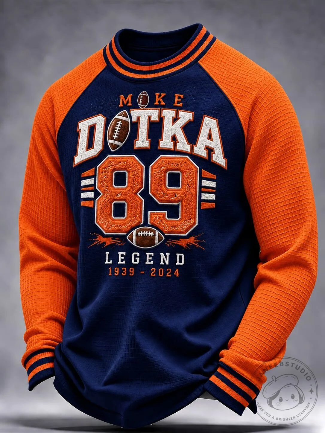 Chicago Bears Football Long-Sleeve Shirt Featuring Legend Mike Ditka 1939-2024