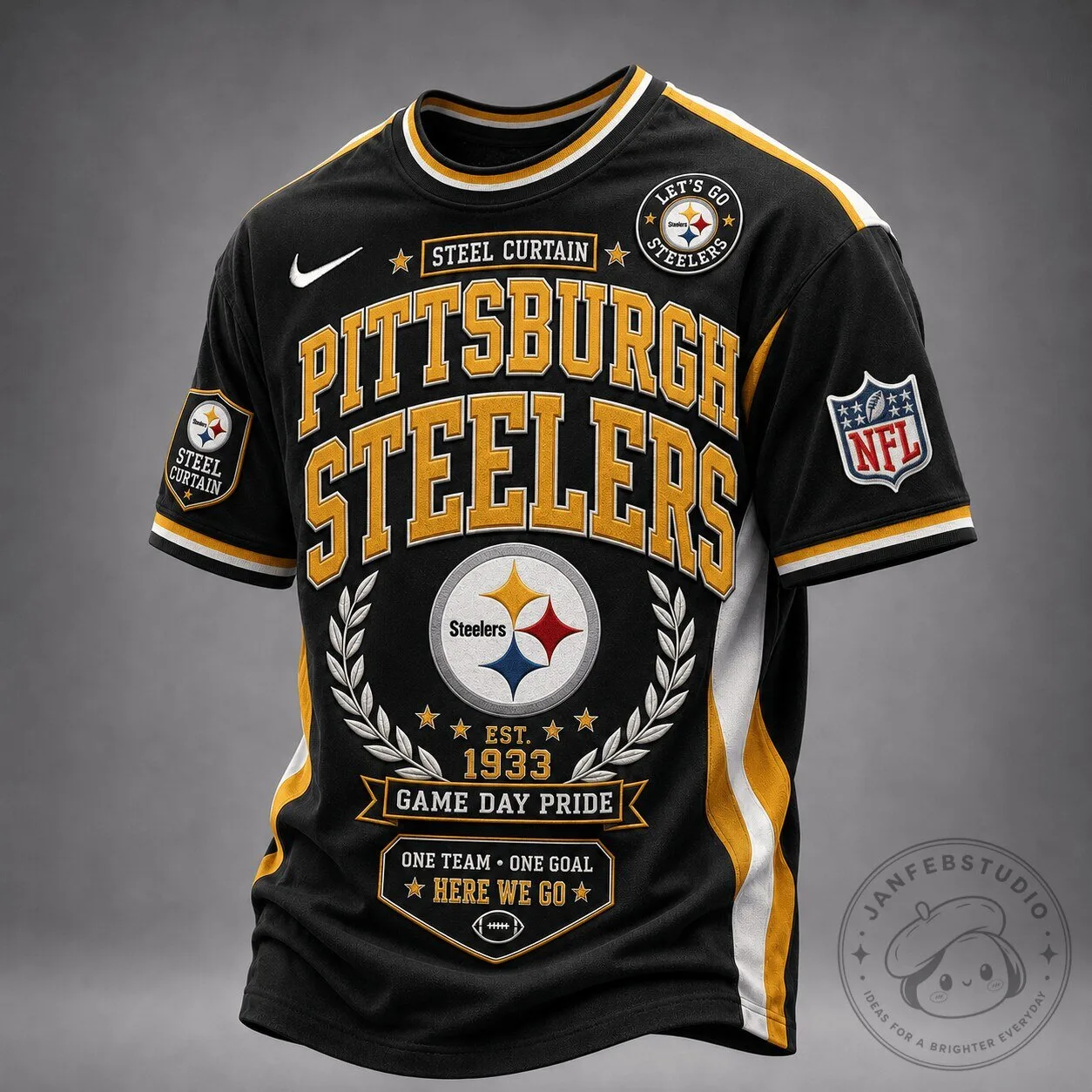 Pittsburgh Steelers Football Fan Shirt Game Day Pride Classic Jersey