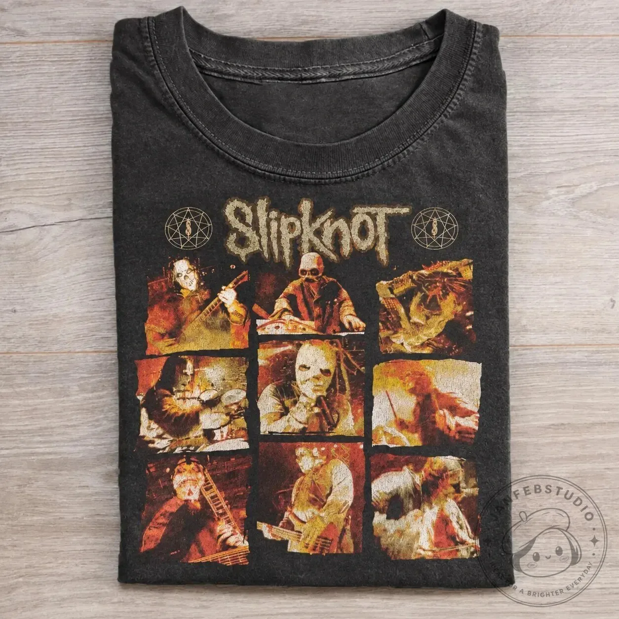 Slipknot Vintage Band Concert Album Cover Art Black Graphic T-Shirt