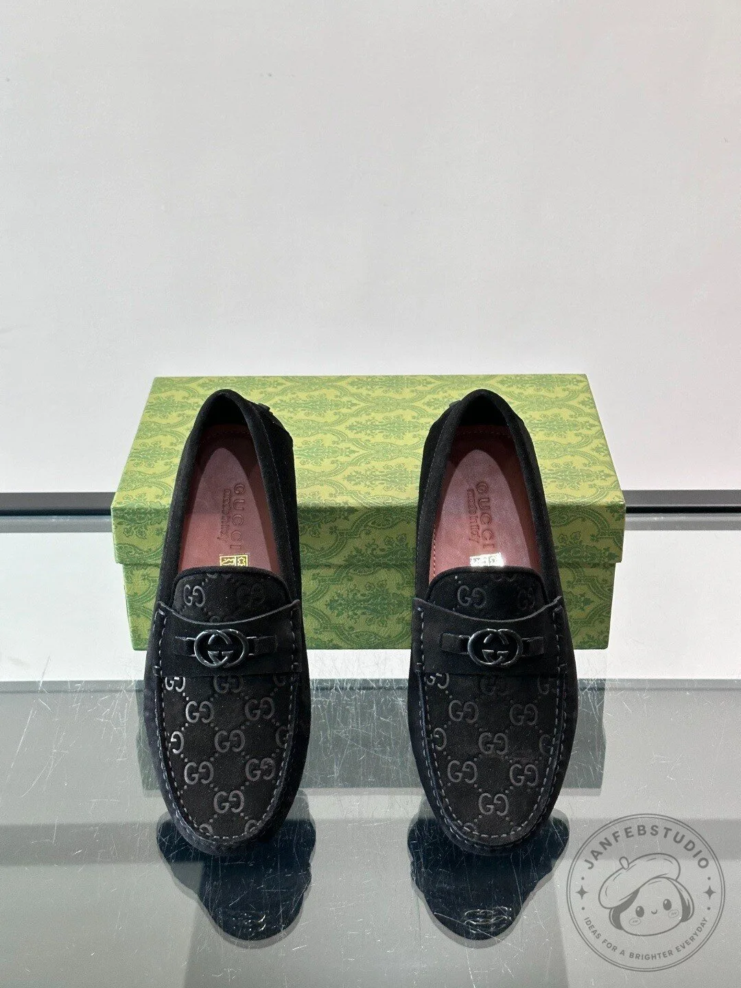 Gucci Black Suede Horsebit Loafer Shoes for Men 8 Gucci Black Suede Horsebit Loafer Shoes for Men