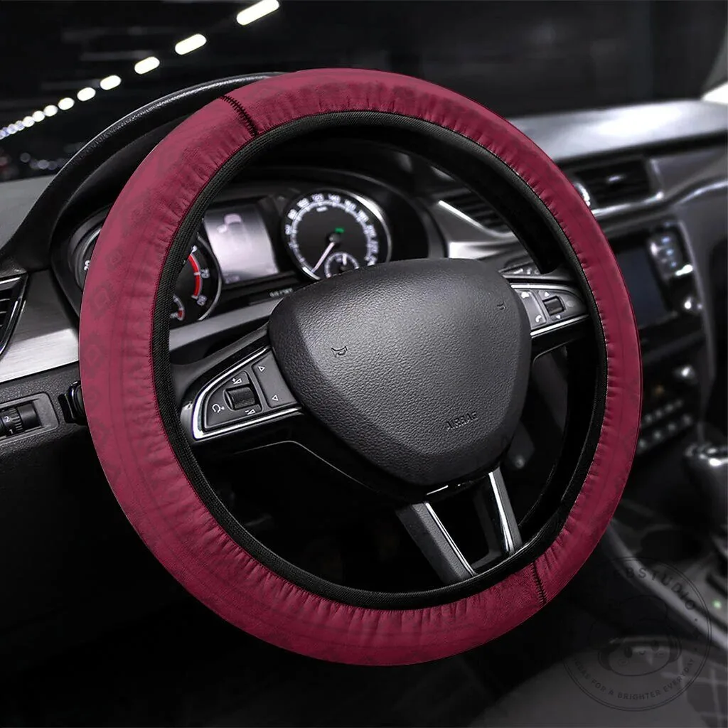 Maroon Steering Wheel Cover Car Interior Accessory