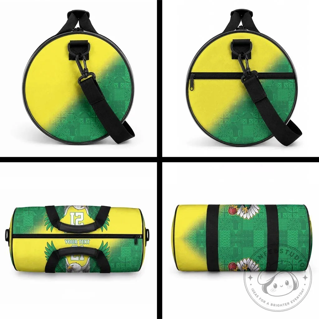 Nigeria Angry Eagle Flag Motif Custom Text Sports Duffle Bag 9 Nigeria Angry Eagle Flag Motif Custom Text Sports Duffle Bag
